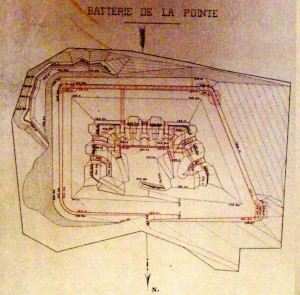 Plan initial de la Batterie de la Pointe